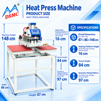 Presse à Chaud Semi-Automatique Pneumatique 220V à Double Station 40x60cm, Nouvelle, Économique, Fourniture Directe Usine, pour Impression Textile