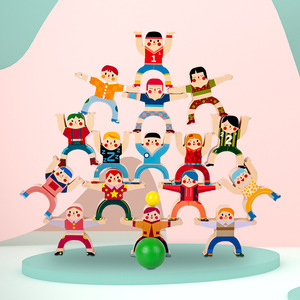 16-Piece Stacked High <strong>Wooden</strong> Stacking Block Set <strong>for</strong> Kids and Adults Aged 3 4 5 <strong>6</strong> Years <strong>Old</strong> Educational <strong>Toy</strong> - Product Image 1