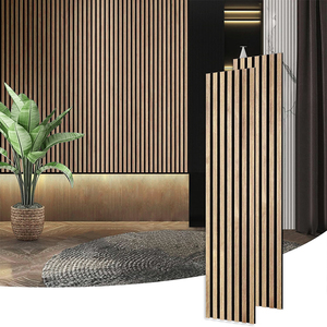 Carta da Parati Moderna Autoadesiva Pannello Grigliato Tridimensionale con Venature del Legno Adesivo Murale Peel and Stick Impermeabile per Parete TV di Casa - Product Image 1