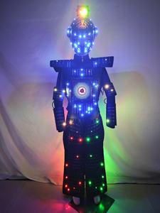 Unisex LED Show costumi luminosi stile Robot set <span class=keywords><strong>di</strong></span> moda spettacolo <span class=keywords><strong>di</strong></span> scena celebrazione <span class=keywords><strong>di</strong></span> <span class=keywords><strong>natale</strong></span> Nightclub DJ Party dance - Product Image 6