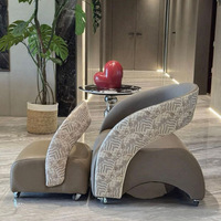 Fauteuil individuel moderne de luxe en similicuir PU pour salon, chambre, hôtel et villa, idéal pour l'extérieur