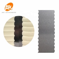 Échantillon Gratuit AK – Grattoir à Gâteau en Acier Inoxydable Personnalisable avec Logo, Peigne de Décoration, Lisseur pour Pâtisserie, Chocolat, Crème au Beurre, Glaçage Royal