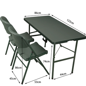 Table pliante portable en plastique, table pliable adaptée pour la salle à manger, l'intérieur, l'extérieur, le <span class=keywords><strong>camping</strong></span>, le pique-nique et les fêtes, les barbecues - Product Image 3