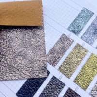 Tissu en cuir PU métallisé craquelé - Cuir synthétique craquelé multicolore pour sacs à main, chaussures et décoration