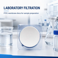 Filtre à membrane PTFE hydrophobe/hydrophile pour laboratoire, diamètre 47 mm 50 mm, filtration 0,1-10 microns sans liant, boîte de 50 pièces