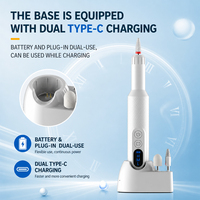 Perceuse à ongles portable sans fil en plastique avec moteur brushless pour manucure, façonnage, polissage et exfoliation, avec écran LED