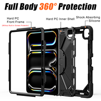 Étui de protection robuste antichoc pour tablette B2B avec support intégré et protection renforcée des coins pour iPad Air 13 pouces M2/M3/M4