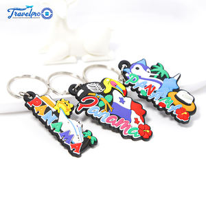 크리 에이 티브 시티 디자인 키 체인 파나마 로고 소프트 접착제 액세서리 여행 수하물을위한 맞춤형 PVC 고무 기념품 선물 - Product Image 4