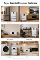 Système solaire de balcon 2,5 kWh 5 kWh 7,5 kWh, système de stockage d'énergie pour balcon avec micro-onduleur, système de batterie solaire tout-en-un pour balcon