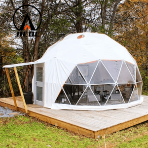 Tente géodésique dôme Glamping avec salle de bain et salon pour deux personnes - Product Image 1