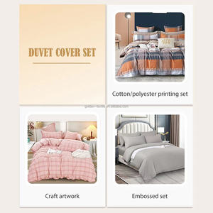 Prezzo a buon mercato caldo 100% cotone sabbiato stampato modello morbido Premium lenzuola Set biancheria da letto - Product Image 6