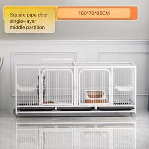 Produit de vente directe du fabricant avec livraison gratuite <span class=keywords><strong>Prix</strong></span> spécial pour la vente de cages pour chats mobiles empilées avec 5 grands chats - Product Image 3