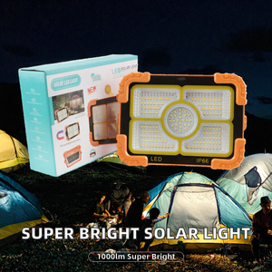Projecteur LED solaire intégré rechargeable par USB, DC5V-6V, boîtier en plastique PP, abat-jour en verre, 2x1200mAh, puces SMD 2835 - Product Image 6