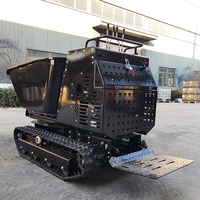 Kostenloser Versand 1200 kg Mini-Dumper-Preis Kleiner Raupentransporter Dieselmotor Selbstladender Muldenkipper Raupenfahrzeug zum Verkauf