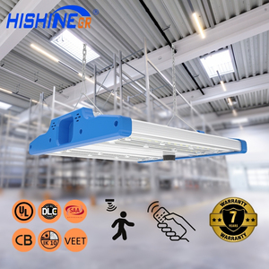 Hishine 300W 220V 12V LED luce alta baia quadrato nero dispositivo di efficienza per magazzino morsetti pendenti Perline riflettore in alluminio - Product Image 3