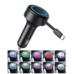 Chargeur de voiture portable 3-en-1 12V 60W pour ordinateur portable avec câble rétractable - Product Image 3