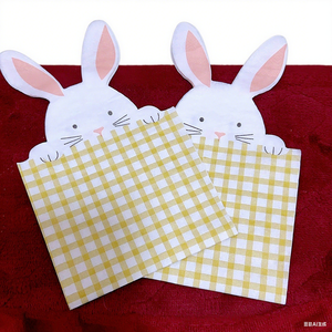 DAMAI Décorations de table pour le festival de Pâques, serviettes en forme de lapin, serviettes de Pâques pour les fournitures de fête de Pâques - Product Image 2