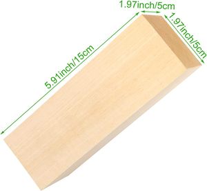 Bloques de tallado de tilo de tamaño grande personalizado, diseño moderno, madera de Balsa para tallar a mano, juguetes para niños, manualidades, adornos para muebles - Product Image 2