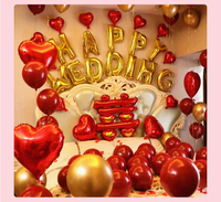 2025 pas cher fête d'anniversaire mariage ballons 16 pouces Alphabet lettre feuille ballon décoration et élégant