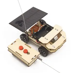 New Kiwico Steam Toys Juguetes Ciencia 3mm Basswood Toys rc control Solar Toys