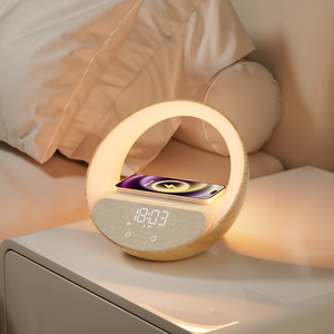 KUANGXIANG 2025 Haut de gamme, Idéal pour offrir : Haut-parleur d'ambiance en forme de lune, Réveil avec fonction Snooze et Son Surround, Décoration d'intérieur - Product Image 1