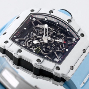 Montre de luxe pour homme 35-01, boîtier en fibre de carbone NTPT blanche, chaîne manuelle, montre <span class=keywords><strong>mécanique</strong></span> de haute qualité - Product Image 2