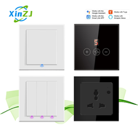 Interrupteur intelligent mural tactile Tuya XZJ Wifi pour variateur de rideaux électriques, prise EU pour la maison
