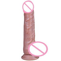 Vibromasseur Godemiché Réaliste en Silicone à 10 Fréquences, Chauffant et à Ventouse, pour Femmes