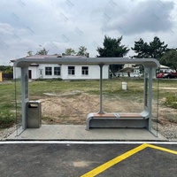 Haute qualité chine gros arrêt de bus chaise LED boîte à lumière 12V consommation d'énergie forme rectangle verre trempé acier matériel
