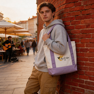 Borsa per la spesa riutilizzabile <span class=keywords><strong>in</strong></span> tela con logo ricamato, mini formato con <span class=keywords><strong>tasca</strong></span> esterna, chiusura con cerniera superiore, essenziale per tutti i giorni - Product Image 6