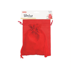 Sacchetto Regalo Ilan 13x18 Cm Rosso con Cordoncino per Regali - Product Image 4