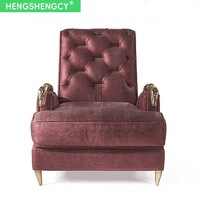 Chaise de salon design moderne abordable avec bras en serpent en cuir véritable Style italien luxueux Idéal pour les hôtels et les villas