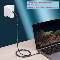 Kabel Transfer Data pengisian cepat USB 4 USB-C USB 4 Gbps 40 Gbps PD 240W 40 Gbps USB Tipe C grosir