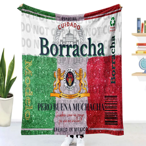 Chingona-Manta de viaje de lana con formas femeninas, cobija personalizada con estampado de sublimación - Product Image 5