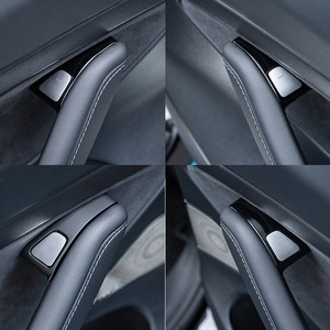 Juego de pegatinas para interruptor de puerta interior de Tesla Model 3, cubierta decorativa autoadhesiva ABS para modificación de automóviles - Product Image 2