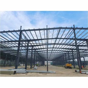 Kim loại không gian khung kết cấu thép xây dựng nhà kho prefab và nhà máy công nghiệp với bảng điều khiển bánh sandwich PU - Product Image 2