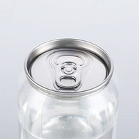 Logo personnalisé 330ml 500ml Boîte de boisson gazeuse transparente en PET Vide Boîte de boisson en plastique transparente avec couvercle facile à ouvrir