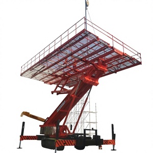 Table élévatrice hydraulique à affichage numérique de la hauteur avec contrôle d'angle inversé pour plafonds suspendus et travaux de carrelage en acier - Product Image 1