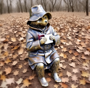 Sculpture en cuivre coulé personnalisée Statue d'ours <span class=keywords><strong>Paddington</strong></span> en bronze réaliste privée Statue humanoïde réaliste - Product Image 2