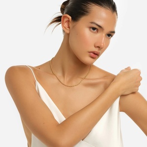 Collar <span class=keywords><strong>de</strong></span> Cadena Personalizado, <span class=keywords><strong>Pulsera</strong></span> <span class=keywords><strong>de</strong></span> Cadena con Diseño Libre, Chapado en Plata S925, Collar <span class=keywords><strong>de</strong></span> 14k Personalizado, Collares Antideslustre <span class=keywords><strong>para</strong></span> Mujer - Product Image 3