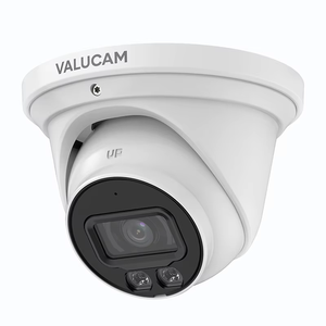 Caméra réseau Valucam 4MP CMOS intelligente à double éclairage, objectif fixe, type Eyeball, WizSense, SMD Plus, PoE, IP67, Cloud, carte mémoire - Product Image 1