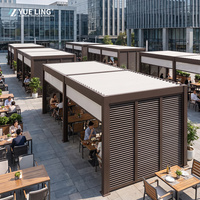 Pergola de jardin extérieure en aluminium à toit à lamelles, sur mesure, pour les constructeurs et les entrepreneurs en bâtiment, pergola de cour