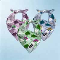 Bandana pour animaux de compagnie avec logo personnalisé, motif arc-en-ciel mignon, écharpe pour chien, bavoir triangulaire doux et respirant pour chiot, accessoires pour chaton