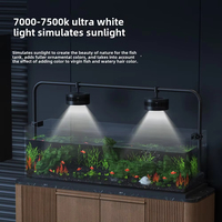 Lumière LED rectangulaire Jecod Jebao CLD-1 30w-95w pour aquarium, support pour plantes aquatiques, ultra silencieuse, économie d'énergie, Bluetooth