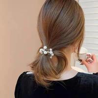 Chouchous à cheveux en perles, élastiques à cheveux en strass, attaches pour queue de cheval pour femmes et filles