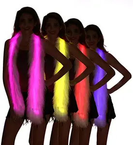Led Scarf Light Up Boa Glow Fur Scarf Burning Man Costume Led Outfit Clothing