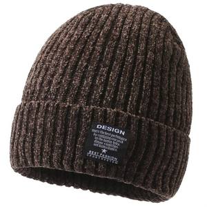 Gorro de invierno suave unisex al por mayor, gorro tejido acrílico con logotipo personalizado, gorros con puños - Product Image 3