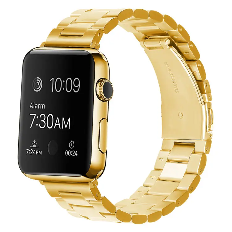 Coolyep custom luxury 44 smart wrist watch band metal strap for apple watch series 7 6 5 4