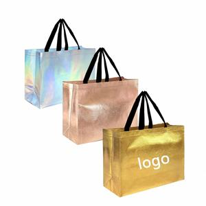 Custom Eco Lamination Non-Woven Tote <b>Bags</b> Reusable Grocery <b>Gift</b> <b>Bags</b> Fashion Pp Woven Shopping <b>Bag</b> With Handles - Product Image 1