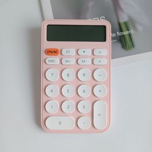 Bán buôn khuyến mại Durable <span class=keywords><strong>x</strong></span>ách tay màu hồng văn phòng sinh viên 12 kỹ thuật số nút tròn điện tử khoa học mini dễ thương má<span class=keywords><strong>y</strong></span> tính - Product Image 1